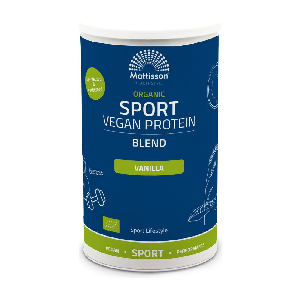 Biologische Sport Vegan Proteïne Blend - Vanille - 500 g Supplement Mattisson   