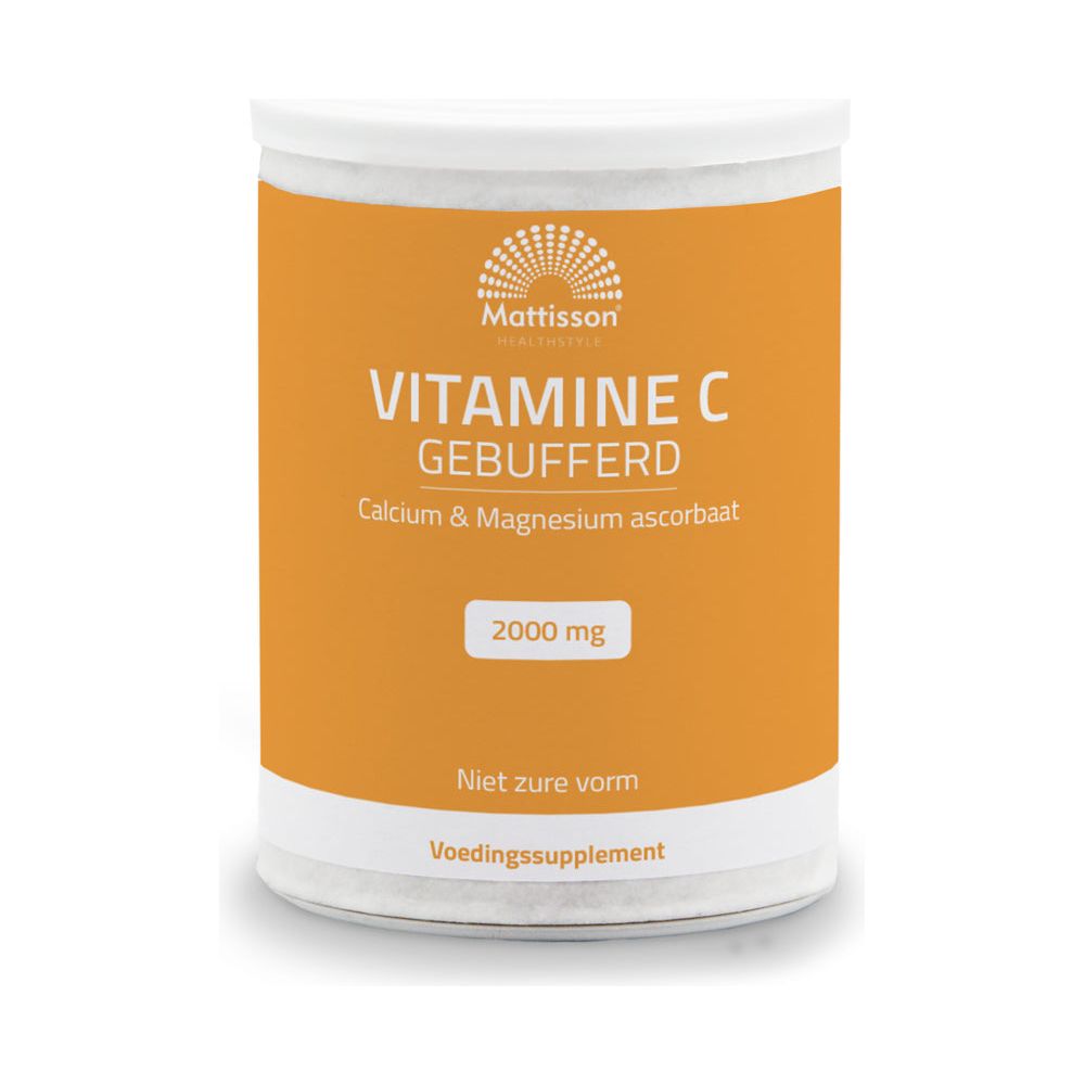 Vitamine C Gebufferd 2000 mg - Calcium- & Magnesium ascorbaat - 250 g Supplement Mattisson   