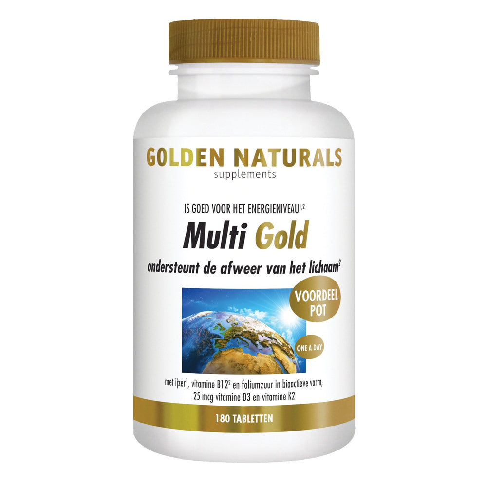 Multi Gold - 180 - vegetarische tabletten Supplement Golden Naturals   