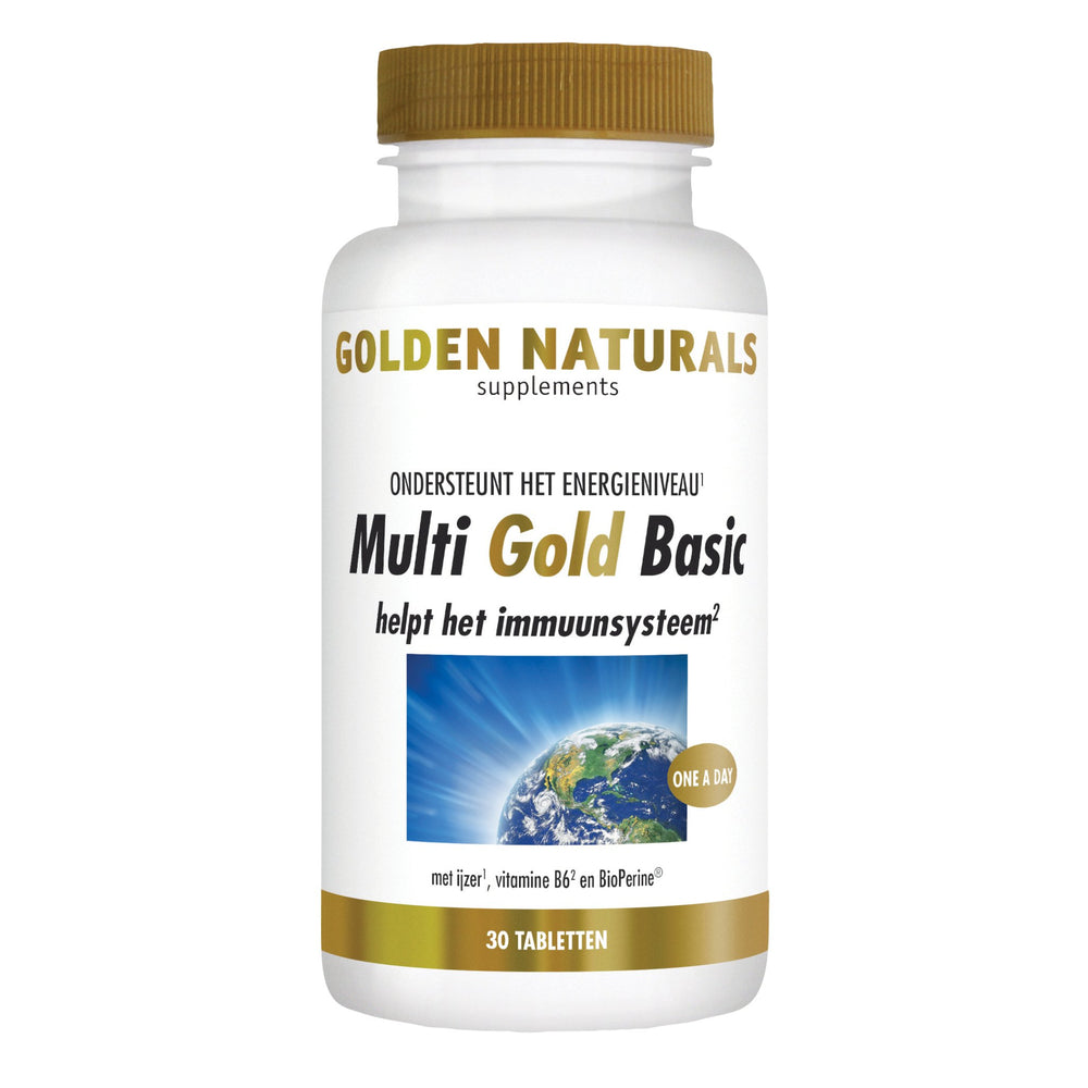 Multi Gold Basic - 30 - vegetarische tabletten Supplement Golden Naturals   