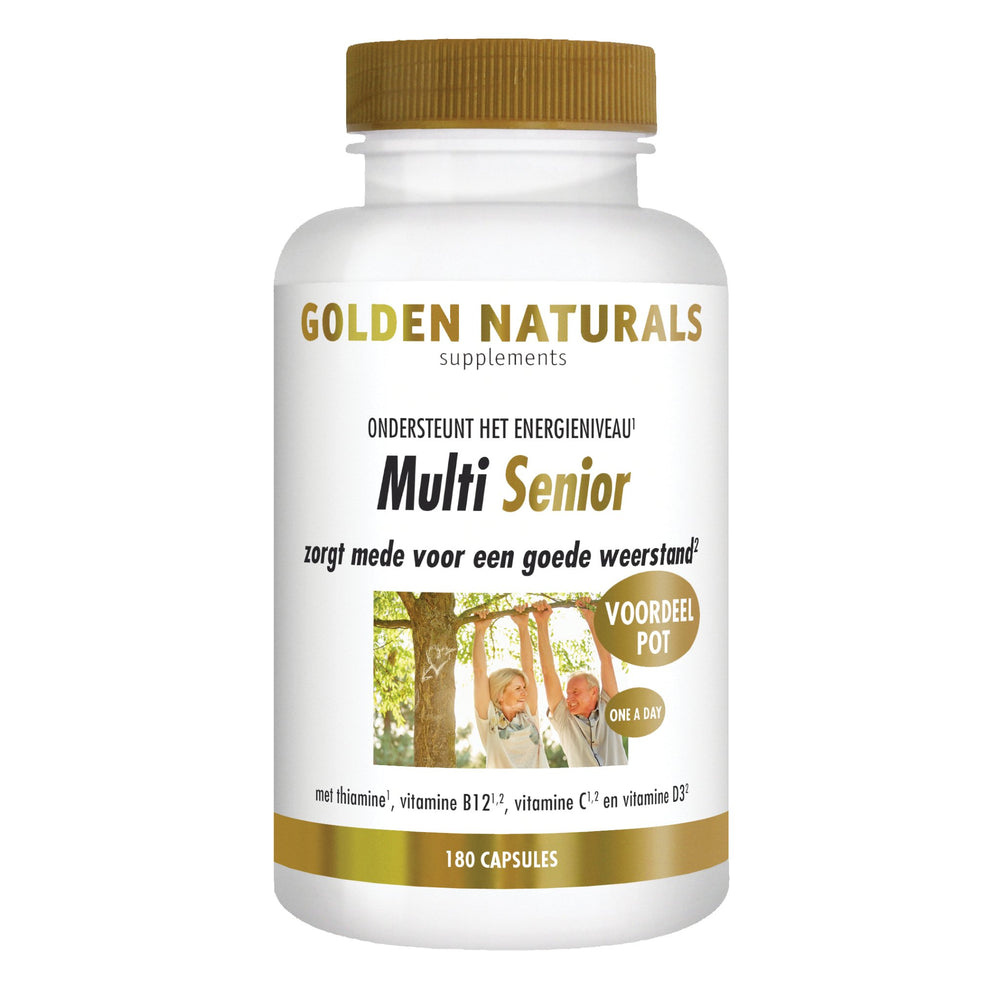 Multi Senior - 180 - vegetarische capsules Supplement Golden Naturals   