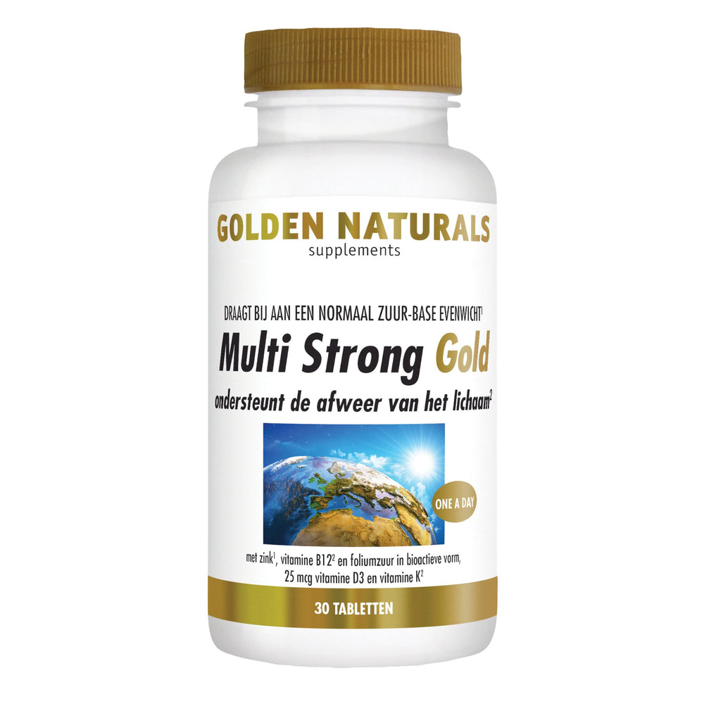 Multi Strong Gold - 30 - vegetarische tabletten Supplement Golden Naturals   