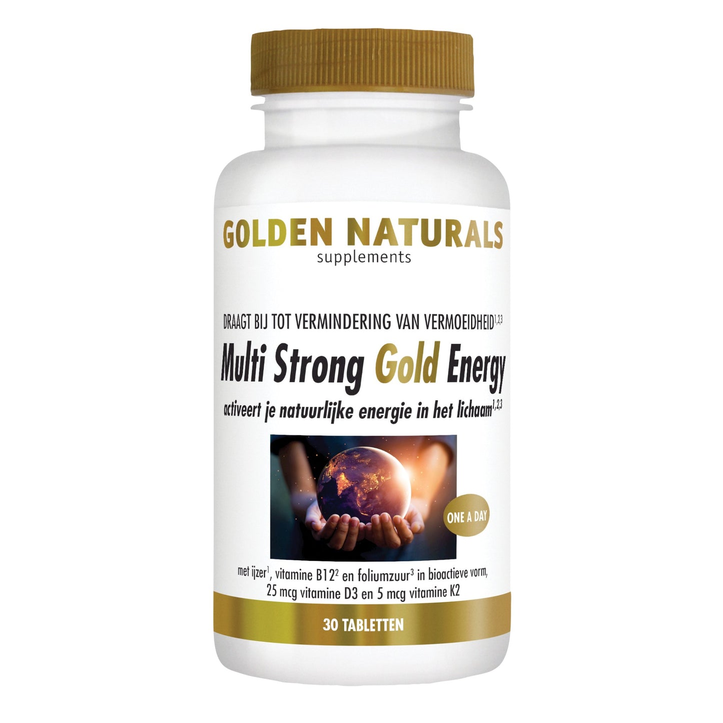 Multi Strong Gold Energy - 30 - veganistische tabletten Supplement Golden Naturals   