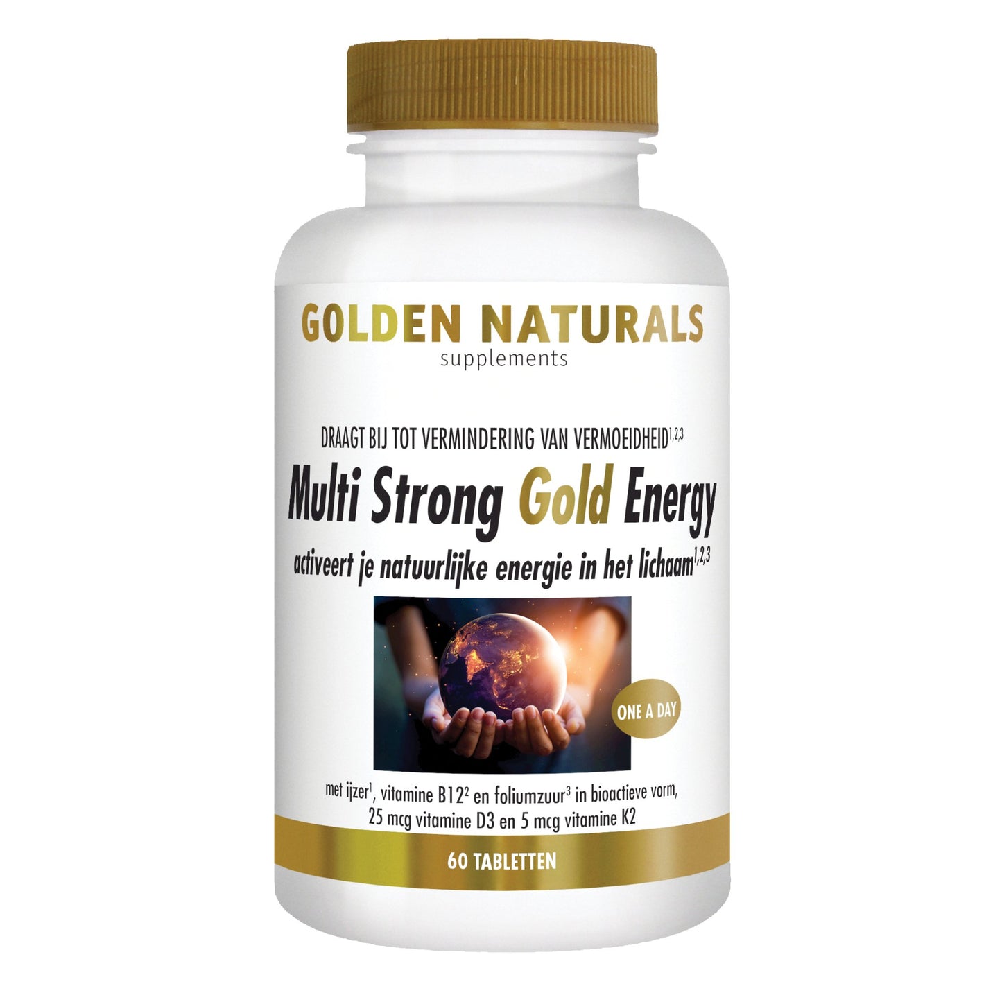 Multi Strong Gold Energy - 60 - veganistische tabletten Supplement Golden Naturals   