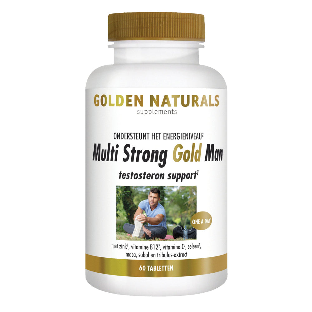 Multi Strong Gold Man - 60 - vegetarische tabletten Supplement Golden Naturals   