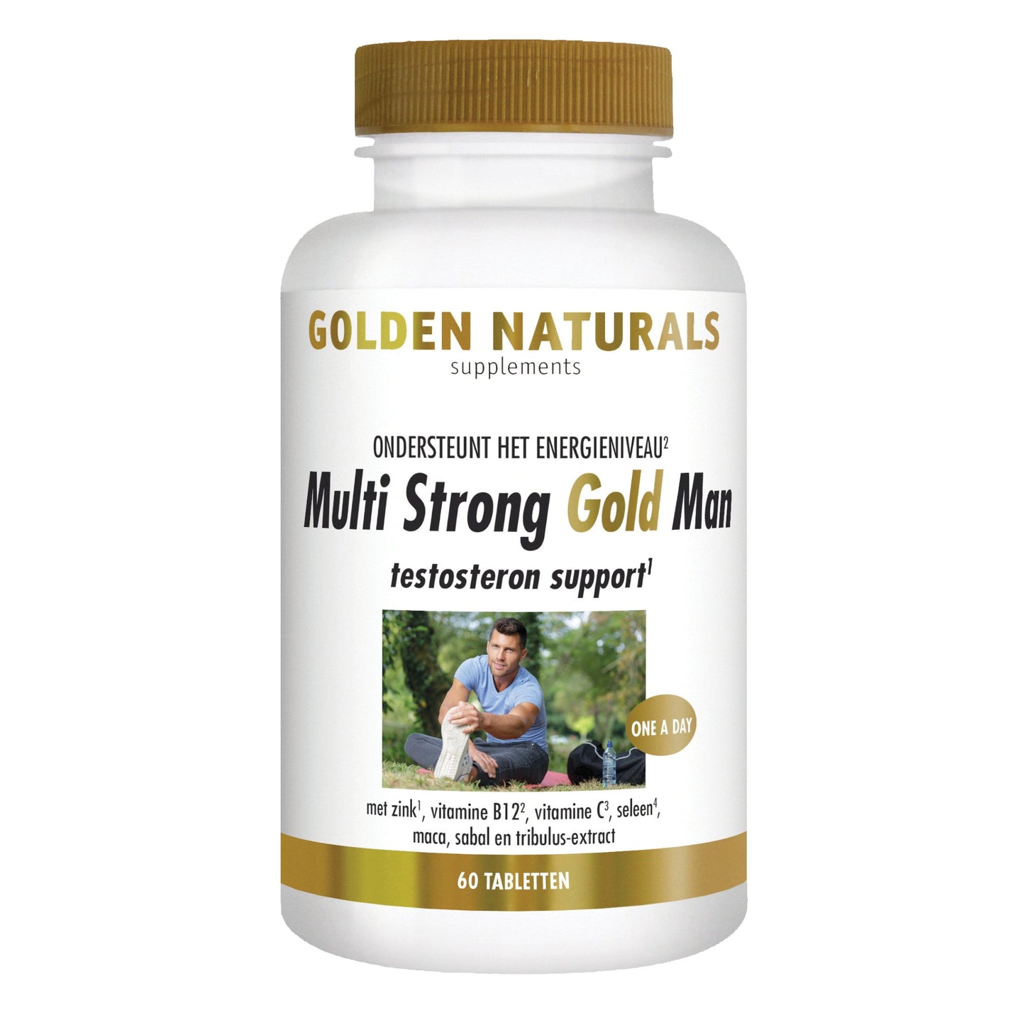 Multi Strong Gold Man - 60 - vegetarische tabletten Supplement Golden Naturals   