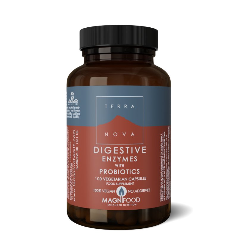 Digestive Enzymes met Probiotica | 100 capsules Supplement Terranovabenelux   