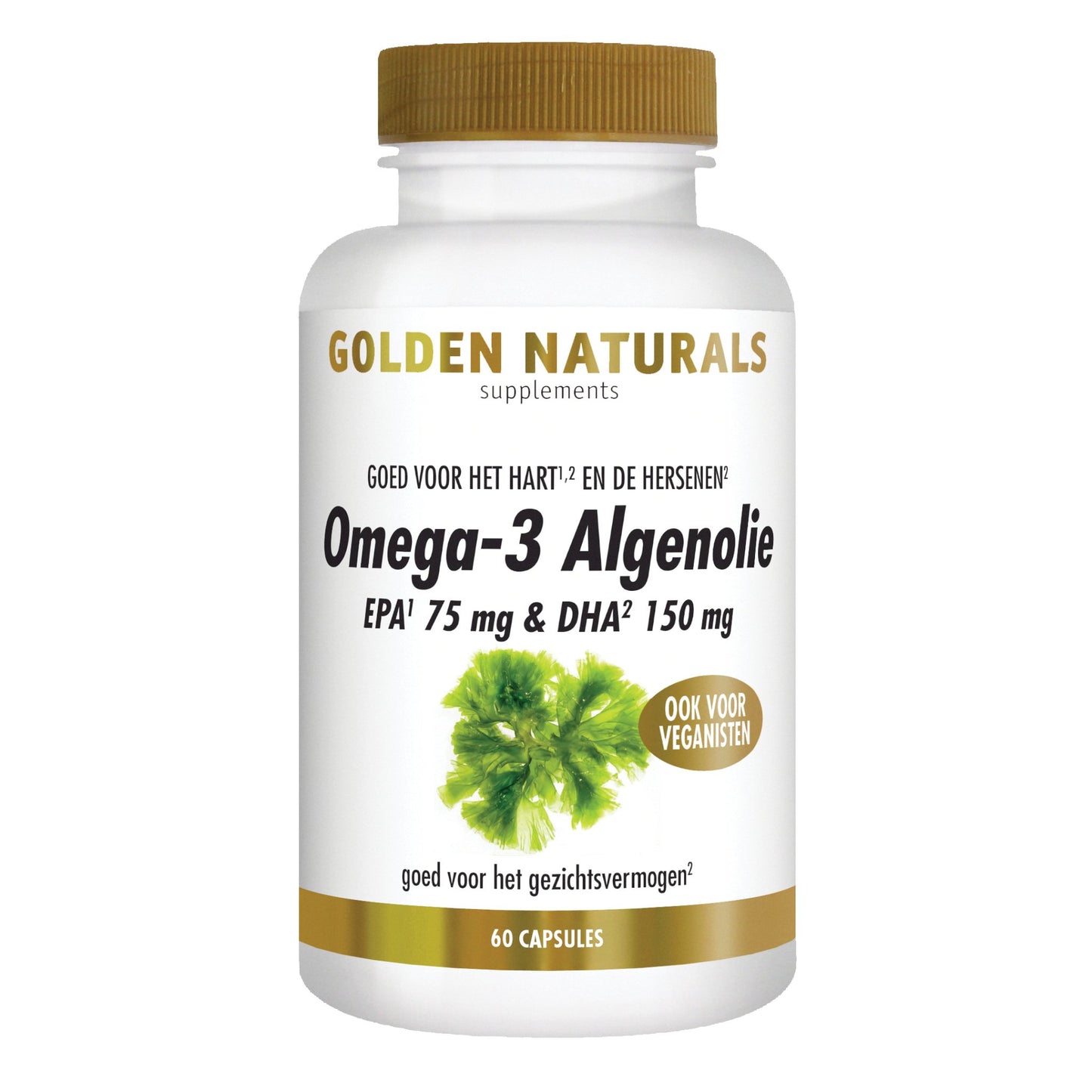 Omega-3 Algenolie - 60 - veganistische liquid capsules Supplement Golden Naturals   