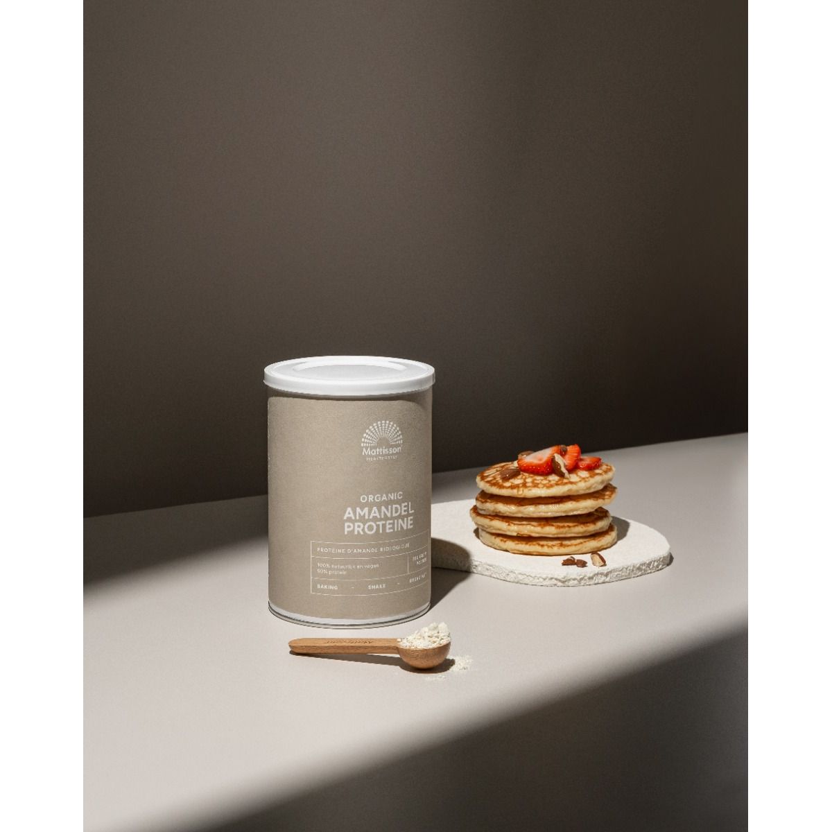 Biologische Amandel Proteïne 50% - 350 g Supplement Mattisson