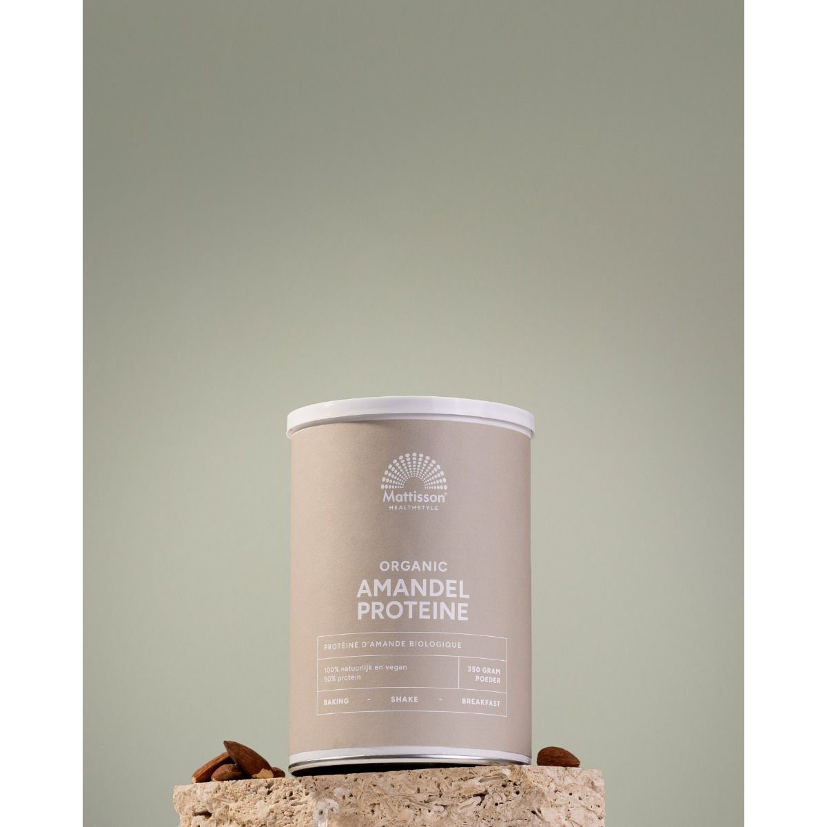 Biologische Amandel Proteïne 50% - 350 g Supplement Mattisson