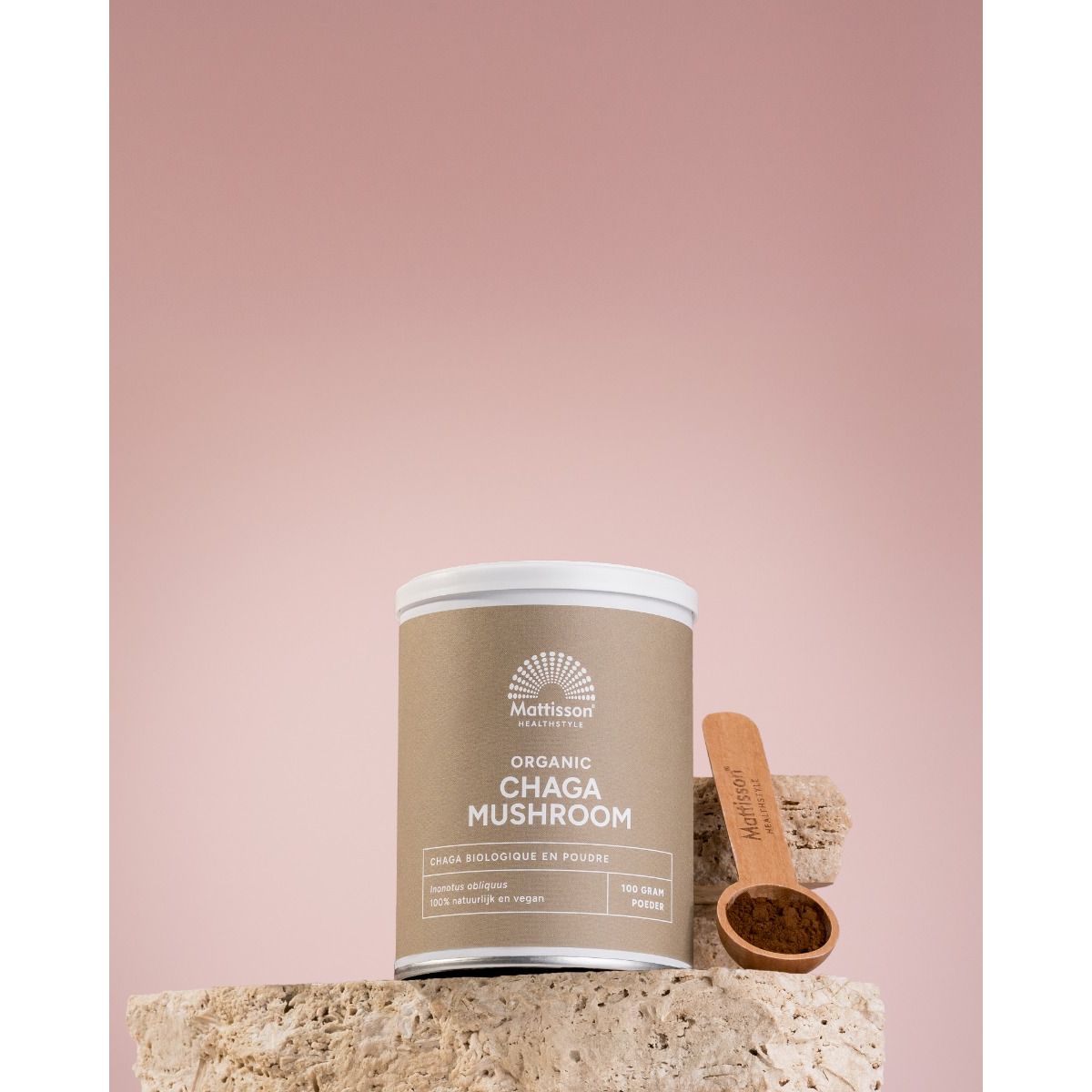 Biologisch Chaga Mushroom Poeder - 100 gram Supplement Mattisson