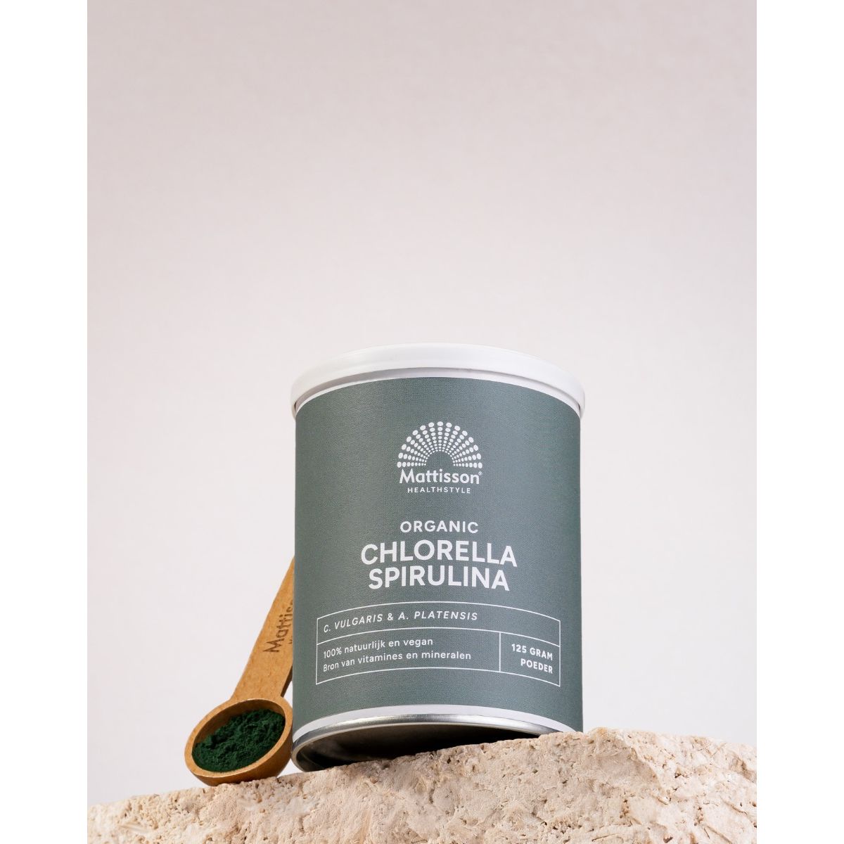 Biologisch Chlorella Spirulina poeder - 125 gram Supplement Mattisson
