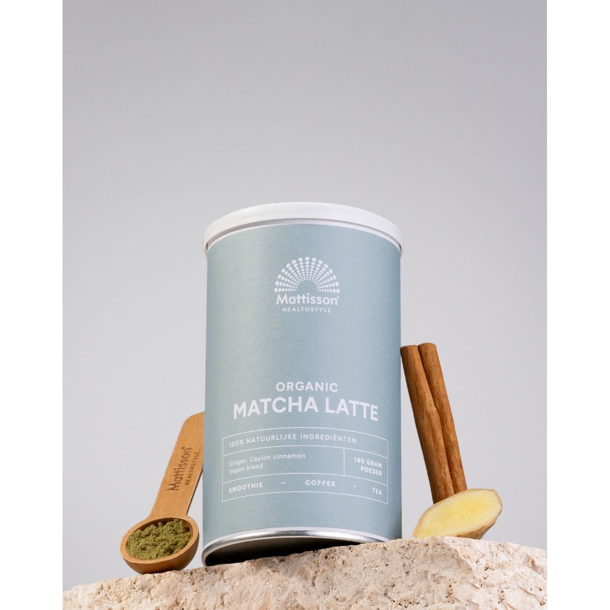Biologische Matcha Latte - Gember Ceylon Kaneel - 140 g Supplement Mattisson