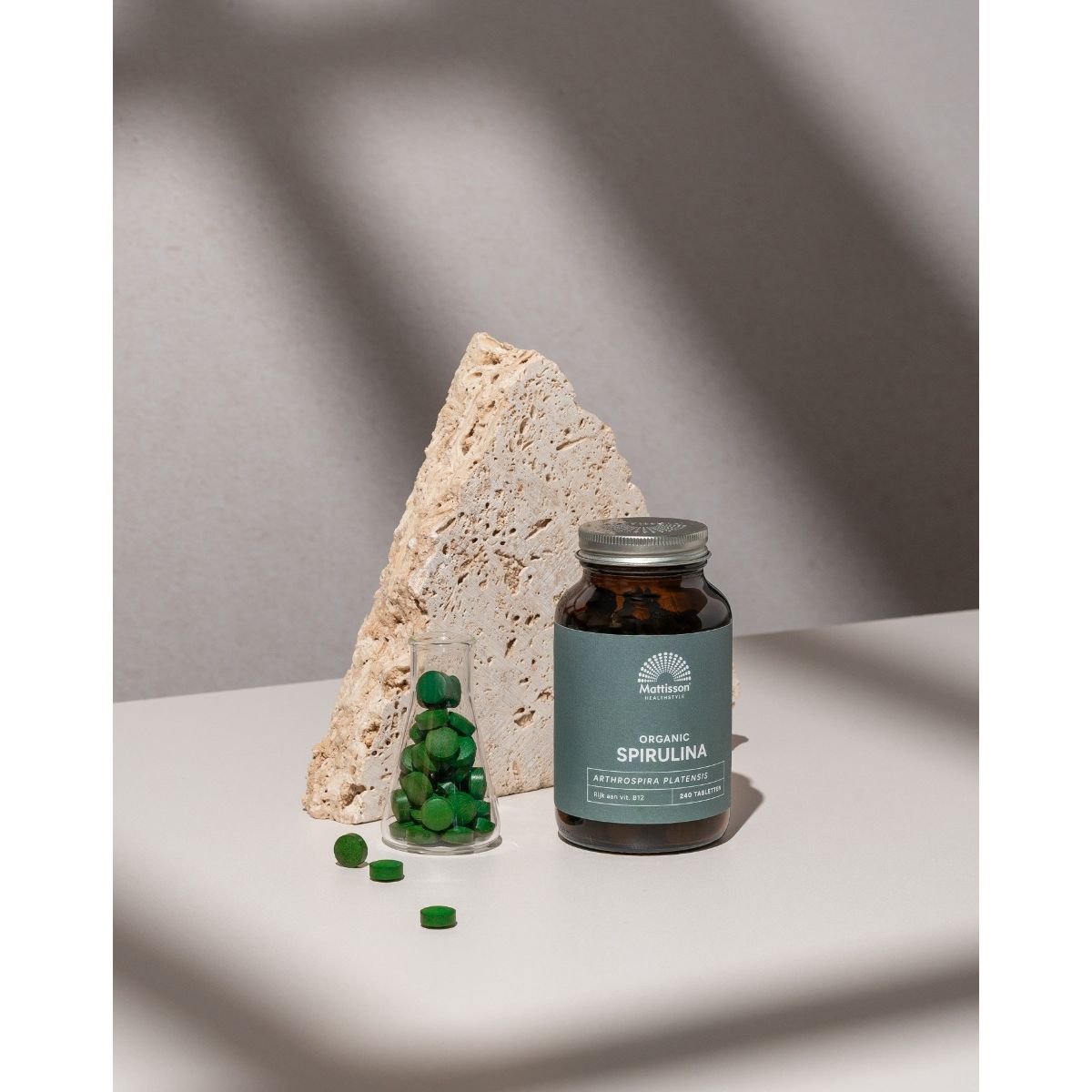 Biologische Spirulina 500mg - 240 tabletten Supplement Mattisson