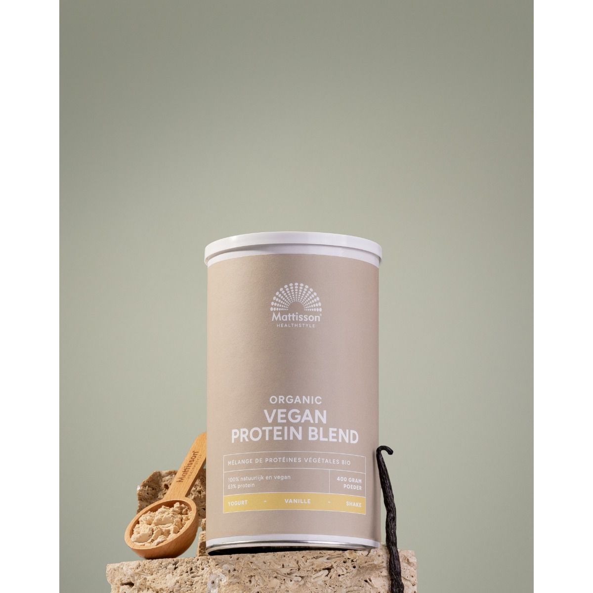 Biologische Vegan Proteïne Blend 63% - Vanille - 400 g Supplement Mattisson