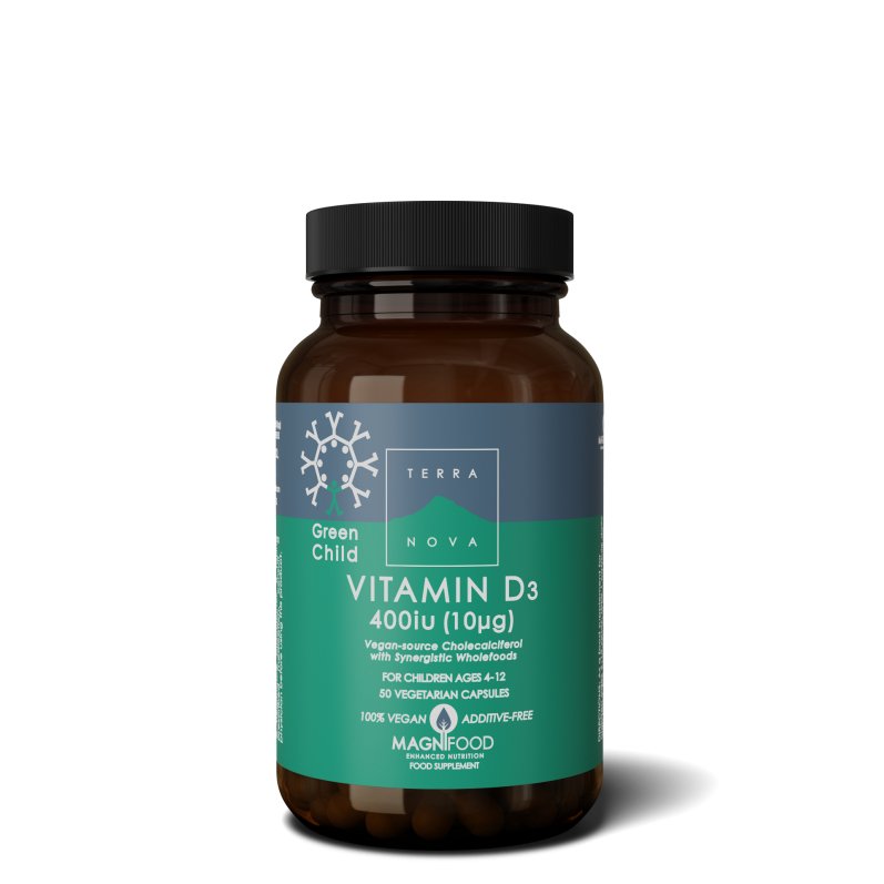 Green Child Vitamine D3 400iu | 50 capsules Supplement Terranovabenelux   