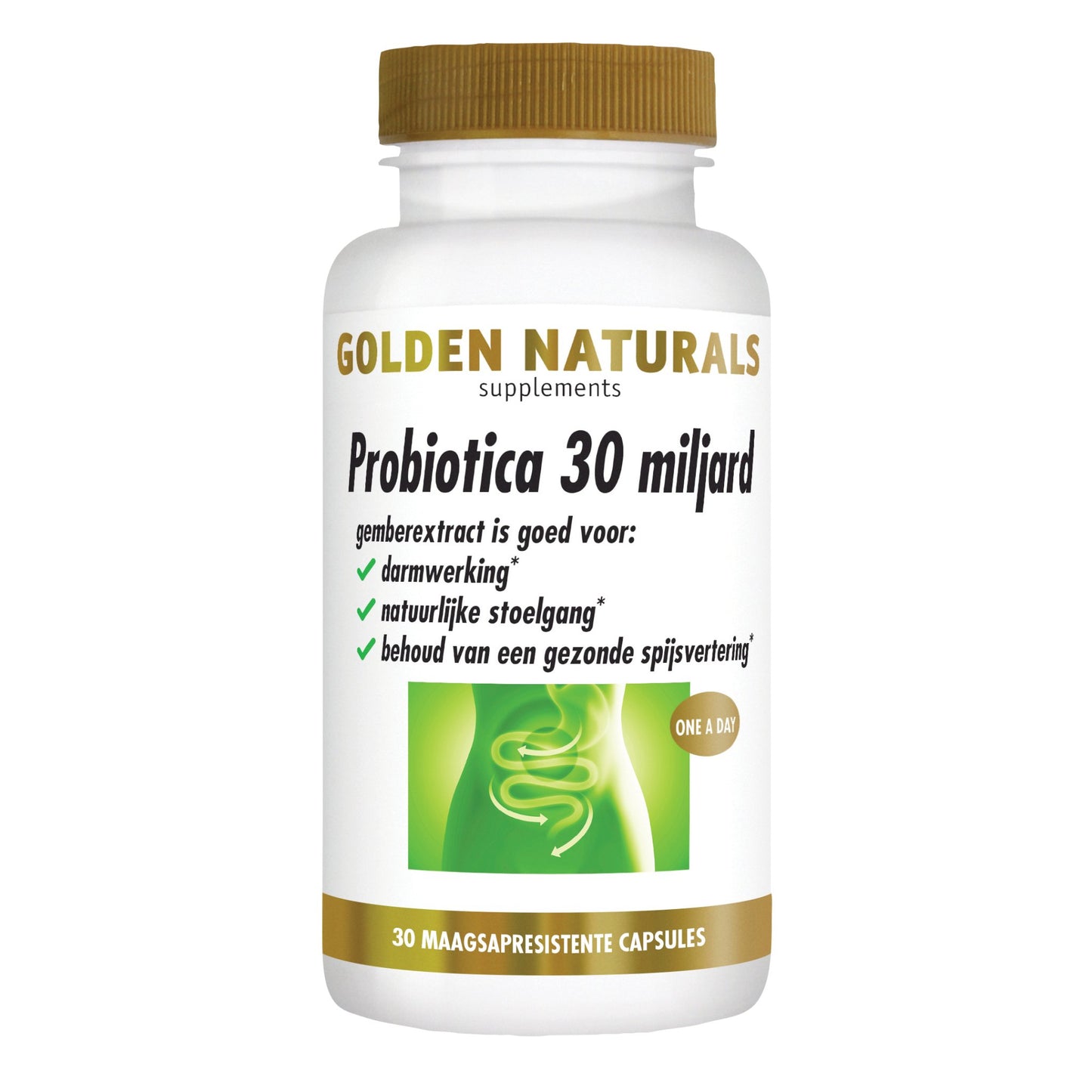 Probiotica 30 miljard - 30 - veganistische maagsapresistente capsules Supplement Golden Naturals   