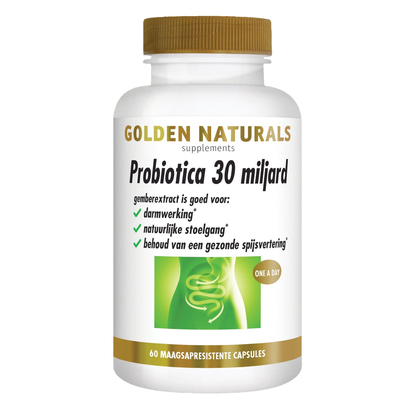 Probiotica 30 miljard - 60 - veganistische maagsapresistente capsules Supplement Golden Naturals   