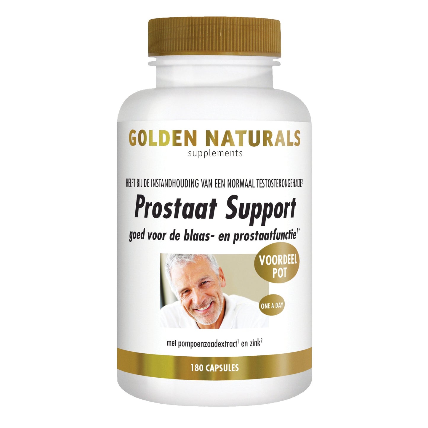 Prostaat Support - 180 - veganistische capsules Supplement Golden Naturals   