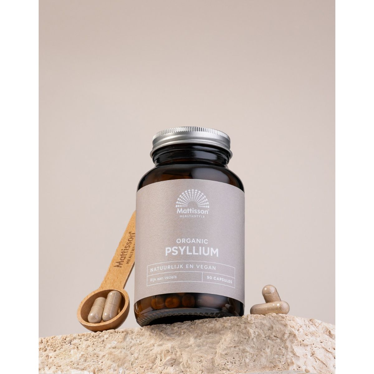 Biologische Psyllium 750mg - 90 capsules Supplement Mattisson