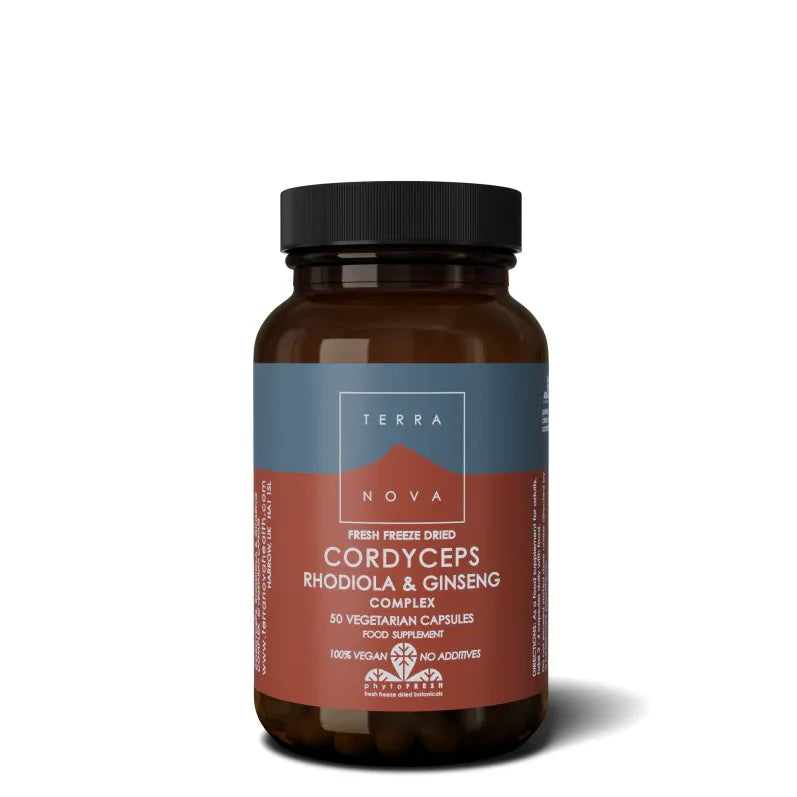 Cordyceps, Rhodiola & Ginseng | 50 capsules Supplement Terranovabenelux Default Title