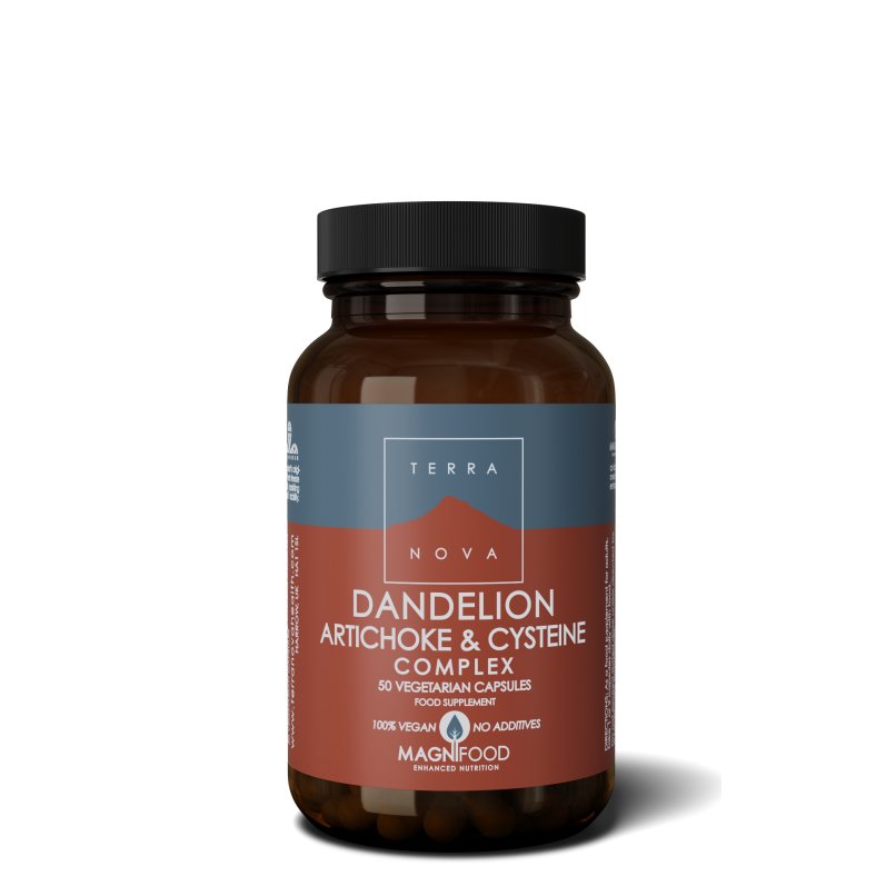 Dandelion, Artichoke & Cysteine Complex | 50 capsules Supplement Terranovabenelux   