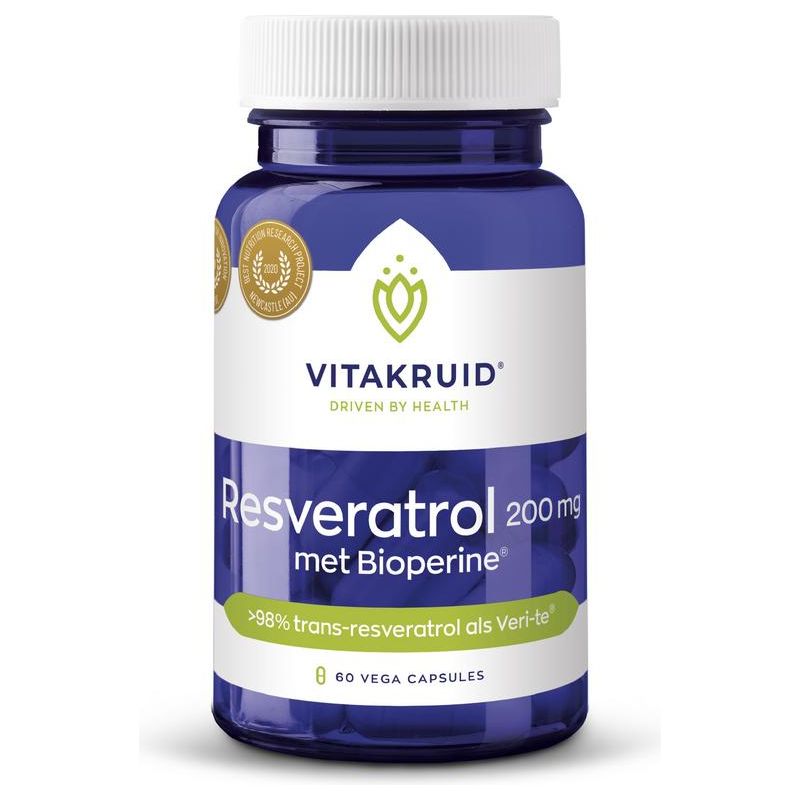 Vitakruid Resveratrol 200 mg met Bioperine® (60st.) Supplement Vitakruid   