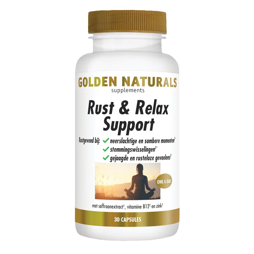 Rust & Relax Support - 30 - veganistische capsules Supplement Golden Naturals   