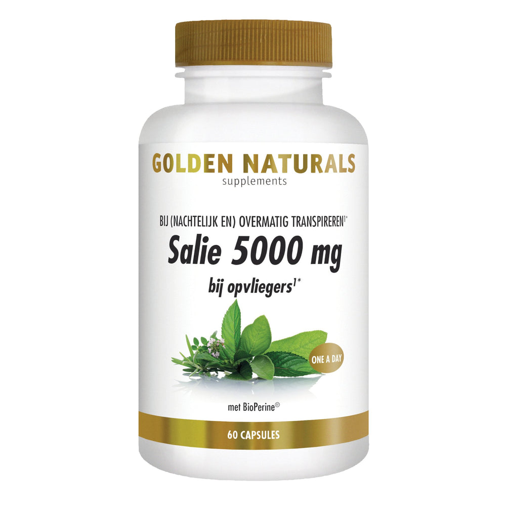 Salie 5000 mg - 60 - veganistische capsules Supplement Golden Naturals   