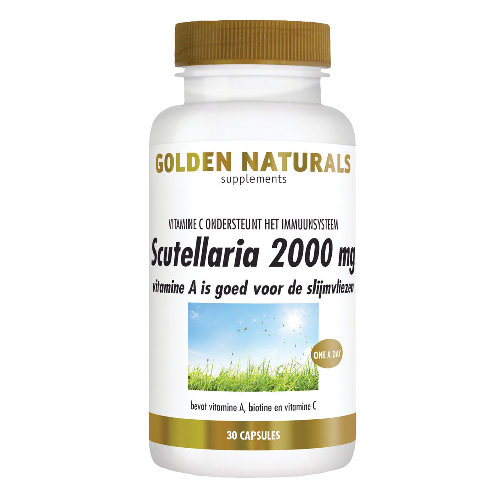 Scutellaria 2000 mg - 30 - veganistische capsules Supplement Golden Naturals   