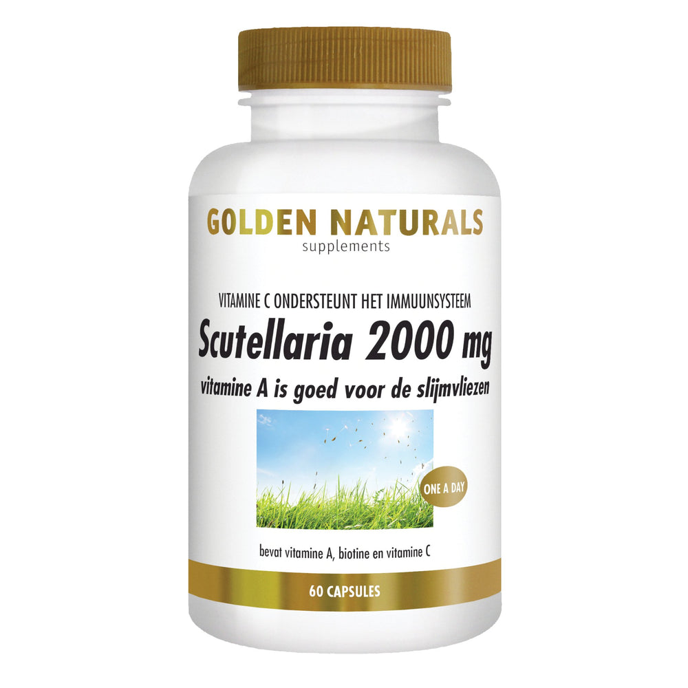 Scutellaria 2000 mg - 60 - veganistische capsules Supplement Golden Naturals   