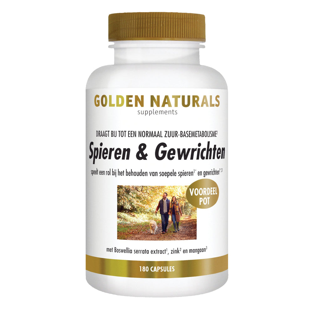 Spieren & Gewrichten - 180 - capsules Supplement Golden Naturals   