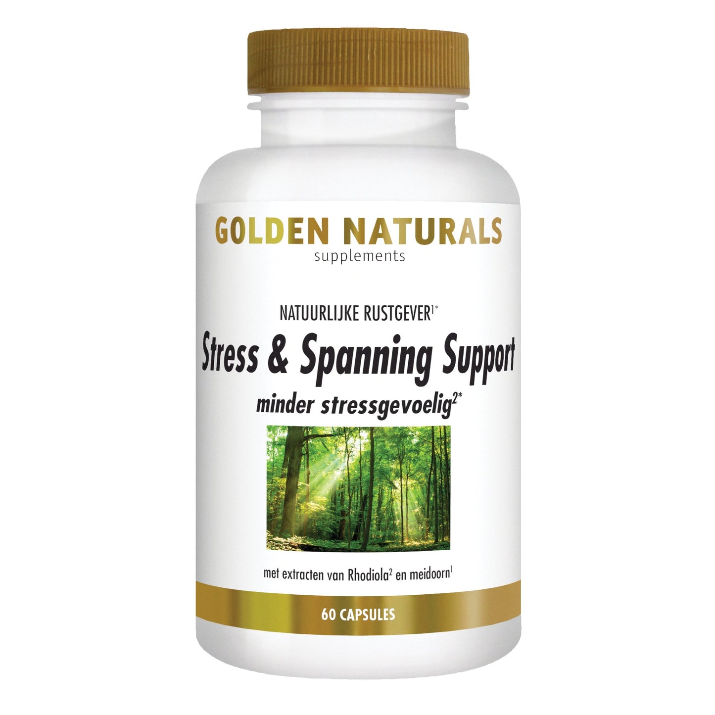 Stress & Spanning Support - 60 - vegetarische capsules Supplement Golden Naturals   