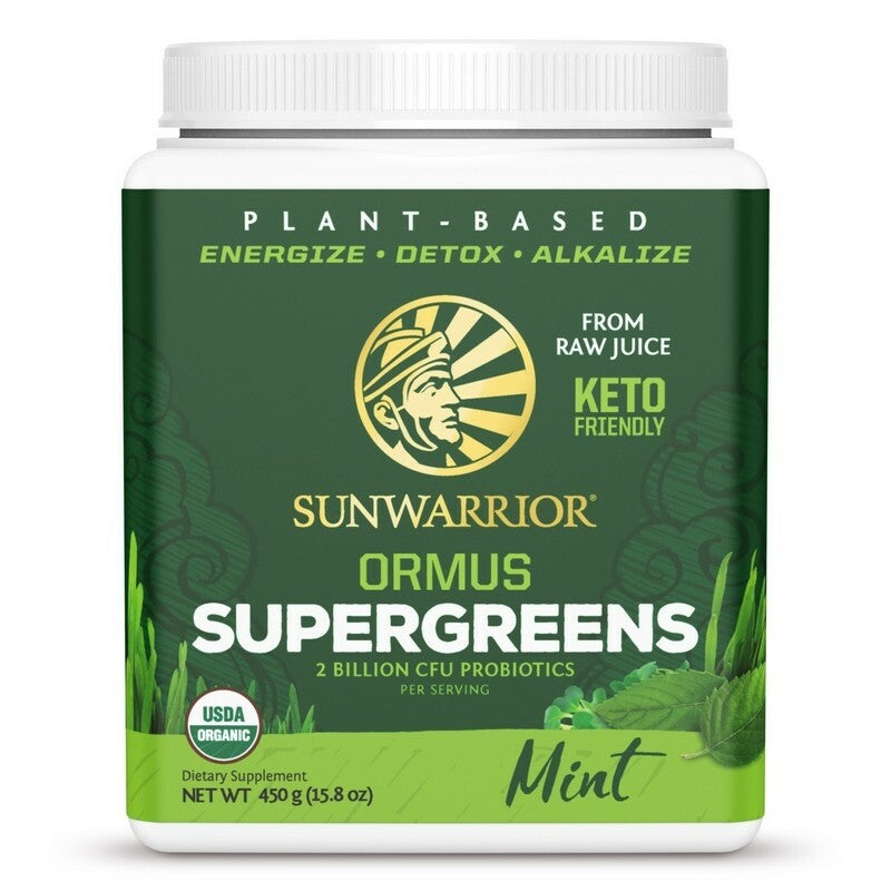 Sunwarrior Biologische Ormus Supergreens Mint 450 Gram Sportvoeding Sunwarrior Default Title