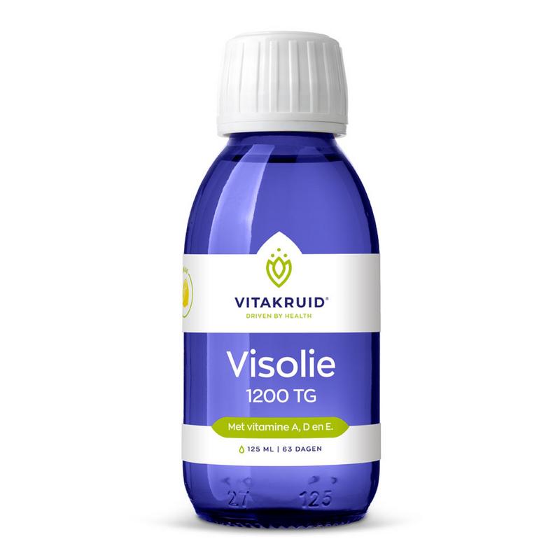 Vitakruid Visolie TG Vloeibaar met A, D en E (125ml) Supplementen Vitakruid   