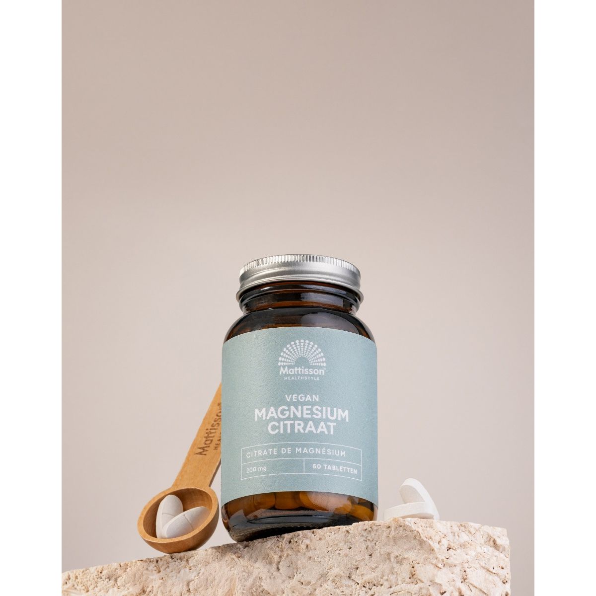 Magnesium Citraat - 200 mg elementair Magnesium - 60 tabletten Supplement Mattisson