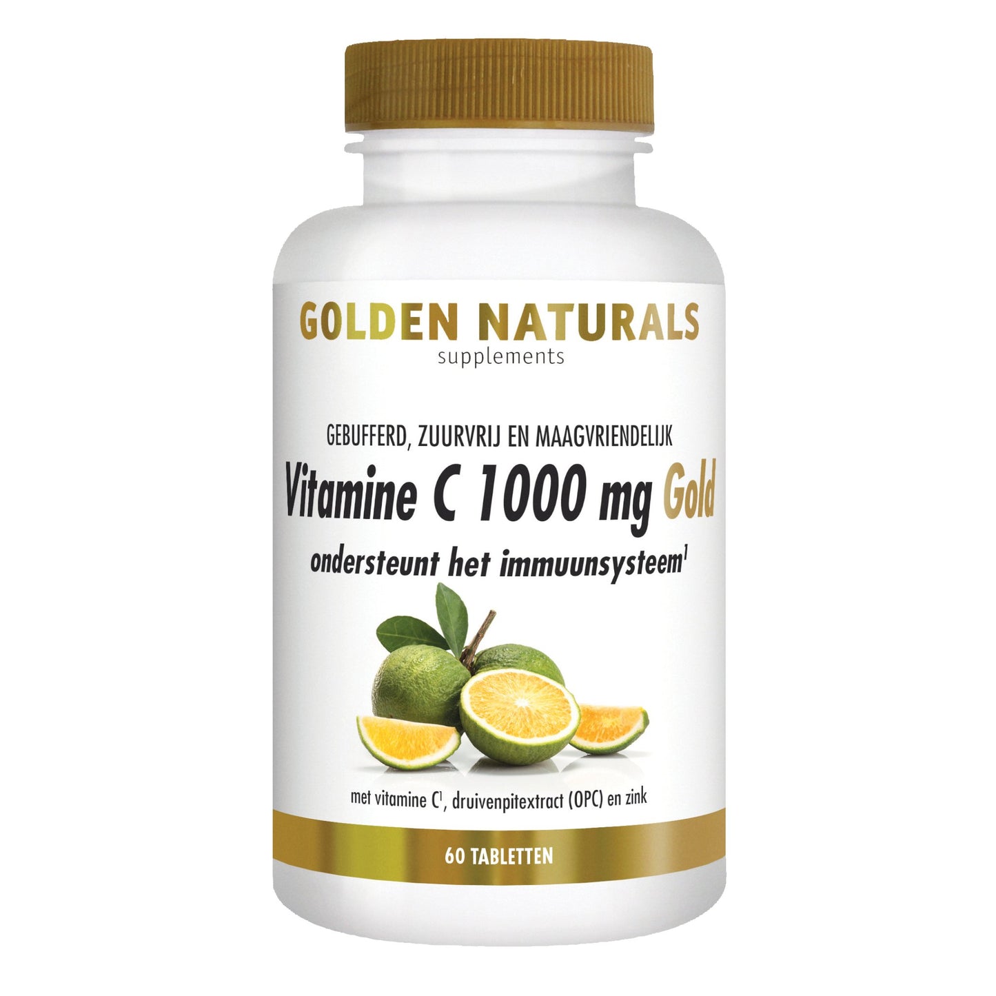 Vitamine C 1000 mg Gold - 60 - veganistische tabletten Supplement Golden Naturals   