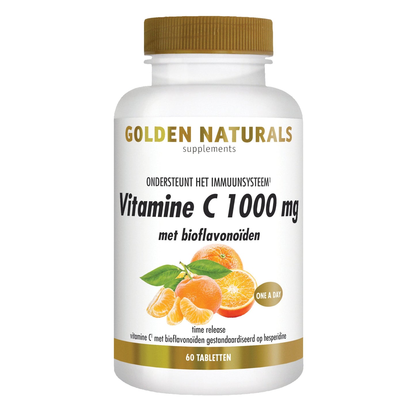 Vitamine C 1000 mg met bioflavonoïden - 60 - veganistische tabletten Supplement Golden Naturals   