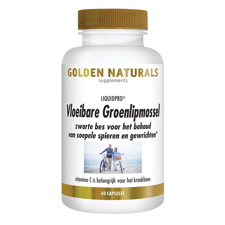 Vloeibare Groenlipmossel - 60 - softgel capsules Supplement Golden Naturals   