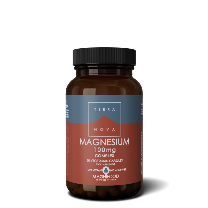 Magnesium 100mg Complex | 50 capsules Supplement Terranovabenelux   