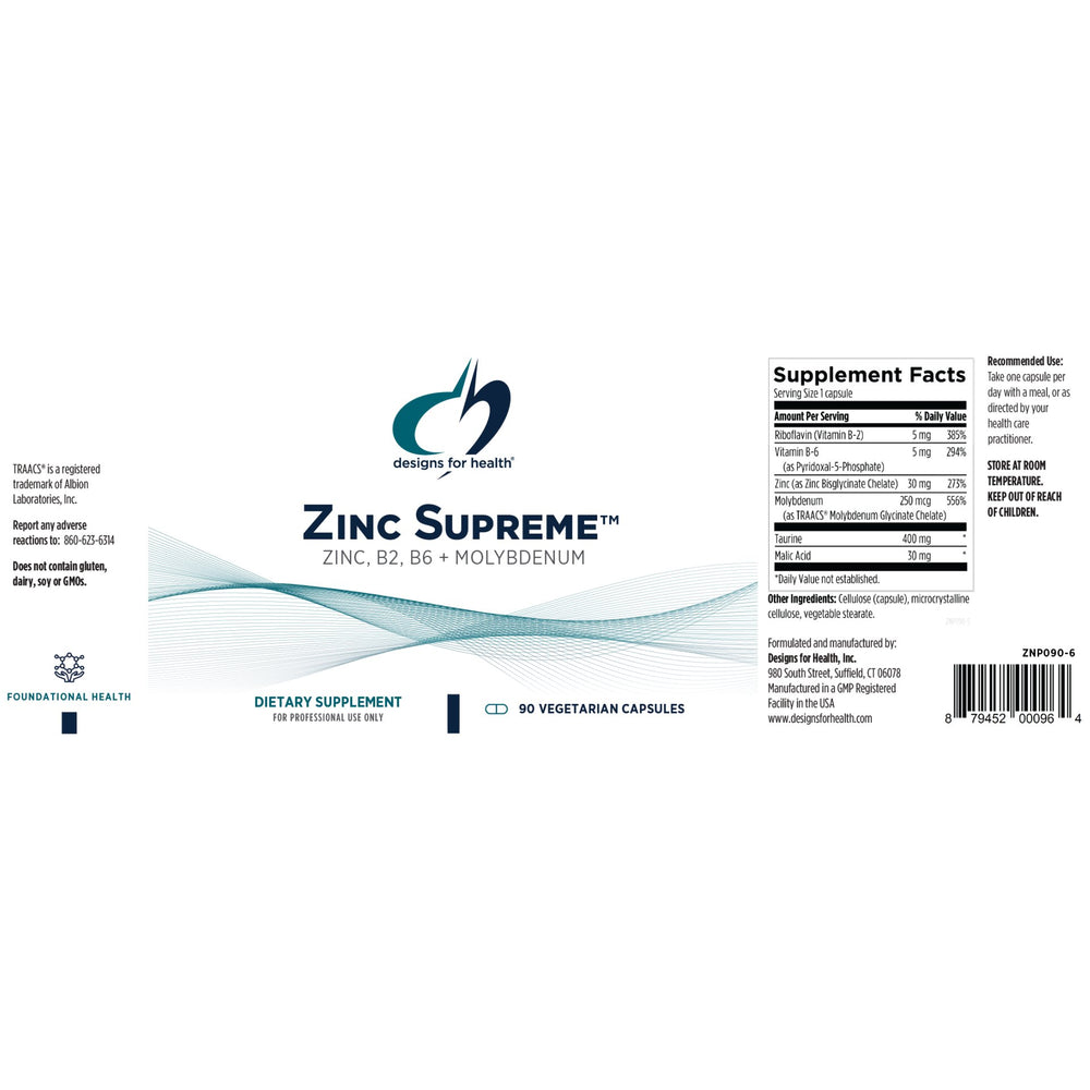 
                      
                        Zinc Supreme™ Supplement Designs For Health   
                      
                    