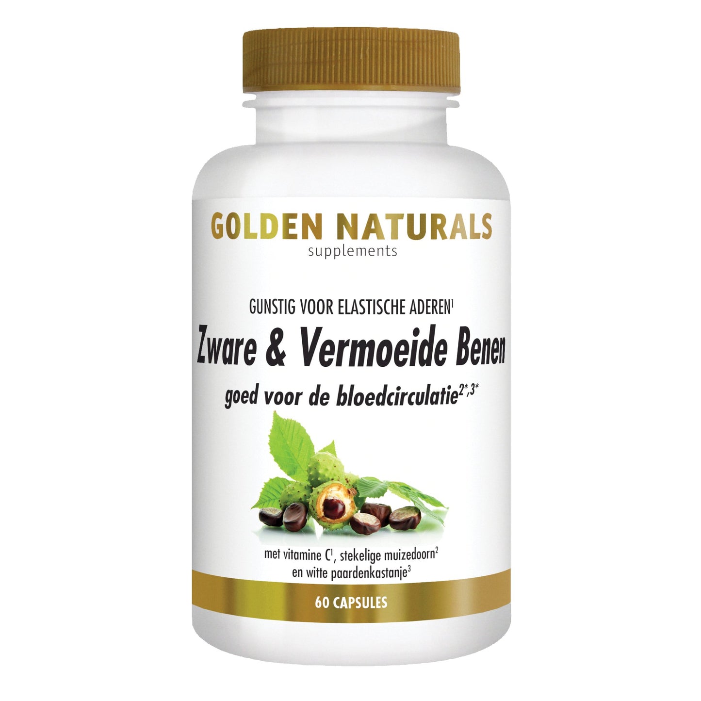 Zware & Vermoeide Benen - 60 - vegetarische capsules Supplement Golden Naturals   