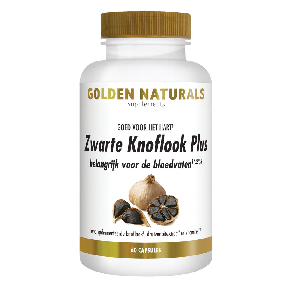 Zwarte Knoflook Plus - 60 - veganistische capsules Supplement Golden Naturals   