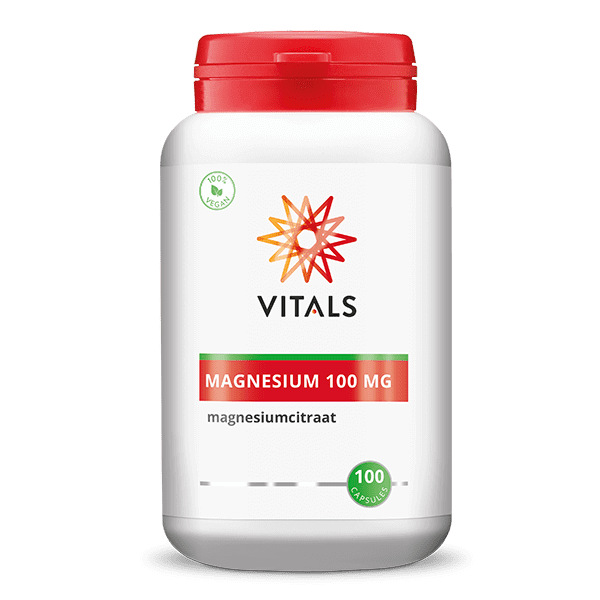 Magnesium(citraat) 100 mg 100 capsules Supplement Vitals   
