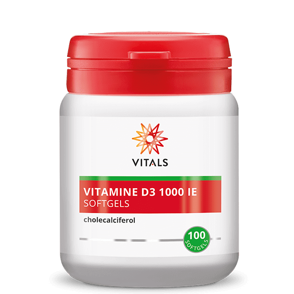 Vitamine D3 1000 ie Softgels 100 softgels Supplement Vitals   