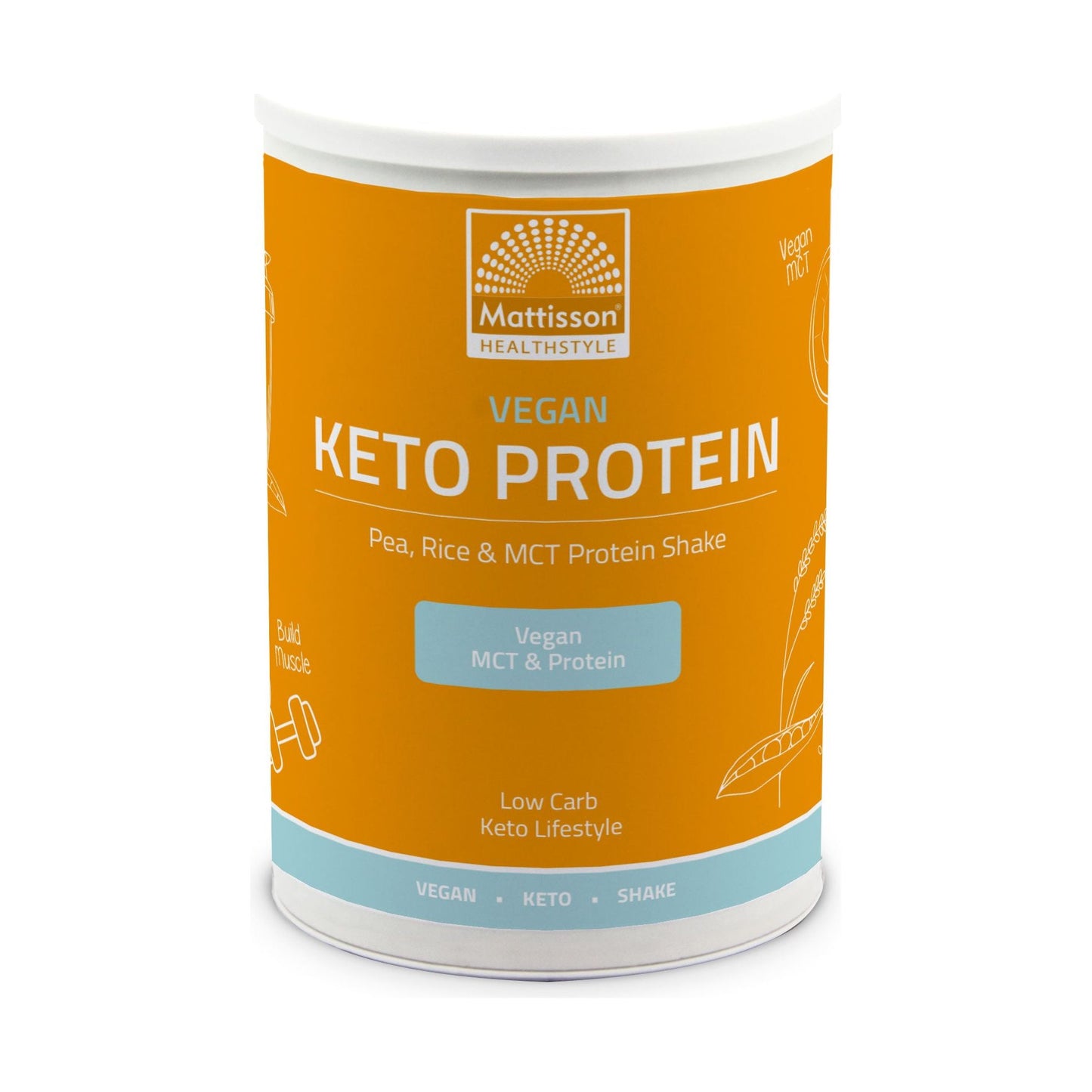 Vegan Keto Proteïne Shake - Erwten, rijst & MCT - 350 g Supplement Mattisson   